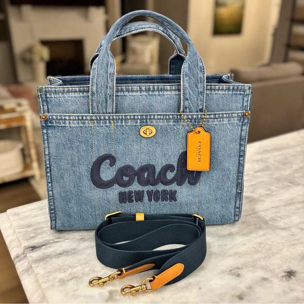 Coach Denim Cargo Tote NWT 13 inch